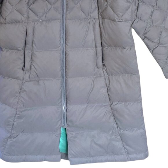 The North Face Girls  (M) 10/12 Gray 550 Series Goose Down Puffer Hoodie Jacket - Picture 6 of 10